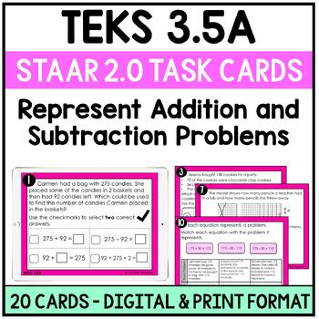 Teks A Represent Addition And Subtraction Problems Staar Task