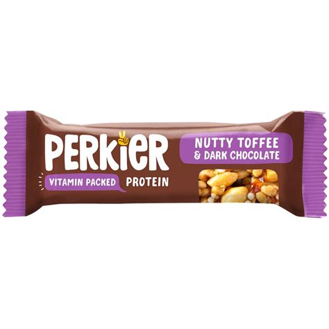 Perkier Baton Proteic Cu Ciocolata Neagra Si Nuci Caramel G Mega