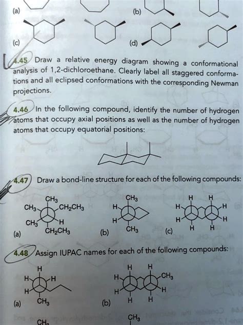 Solved Draw A Relative Energy Diagram Showing Conformational