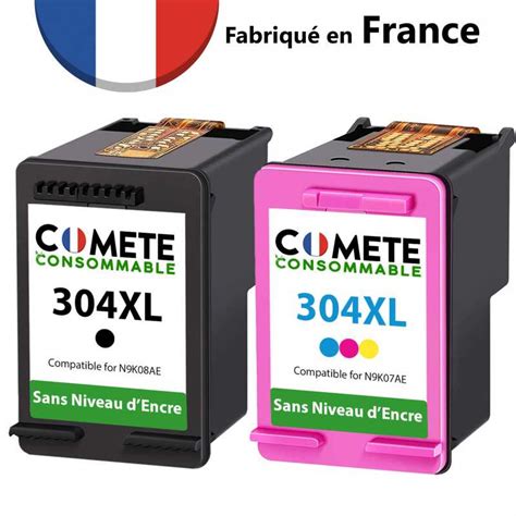 Pack De 2 Cartouches Compatibles HP 304XL Sans Niveau D Encre Noir