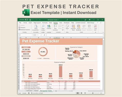 Excel - Pet Expense Tracker - Neutral – kjunstudio