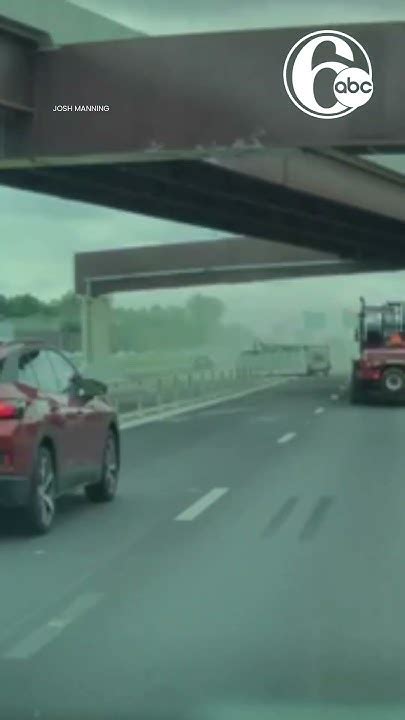 Dump Truck Slams Into Overpass On Interstate 66 In Virginia Youtube