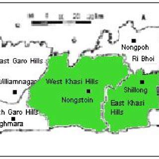 Distribution of sacred groves in different districts of Meghalaya ...