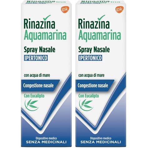 Rinazina Aquamarina Spray Nasale Ipertonico Set Da 2 2x20 Ml Redcare