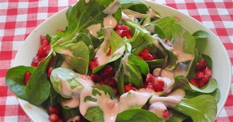 Maria Kocht Feldsalat Mit Granatapfel Joghurt Dressing Mad Rsal Ta