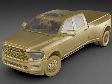 Ram 3500 Hd Limited Dually 2019 Modelo 3d 129 Lwo 3ds C4d Fbx