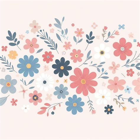 Premium Photo | Flower background desktop wallpaper cute vector