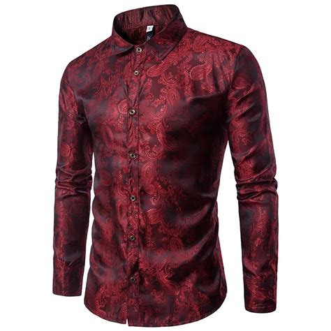 Bright Silk Shirts Men 2017 Promotion Autumn Long Sleeve Casual Cotton