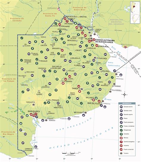 Map De Buenos Aires Provincia Argentina El Mapa De Buenos Aires Y El ...