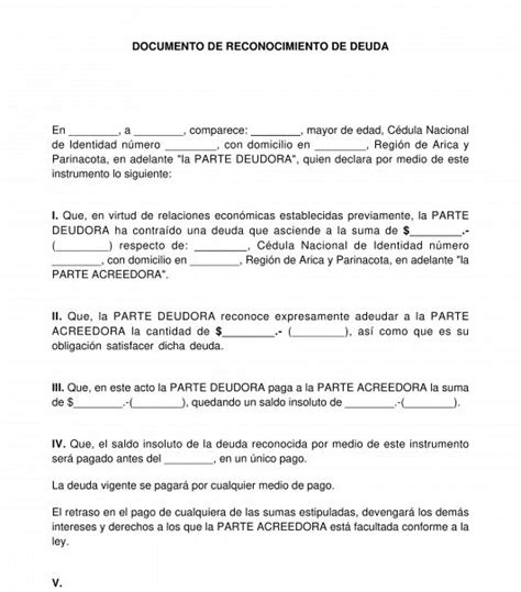 Formato Acuerdo De Pago De Deuda Word Deudas Carta De Solicitud