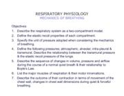 Lec 3 2015 Mechanics Of A Quiet Breath RESPIRATORY PHYSIOLOGY