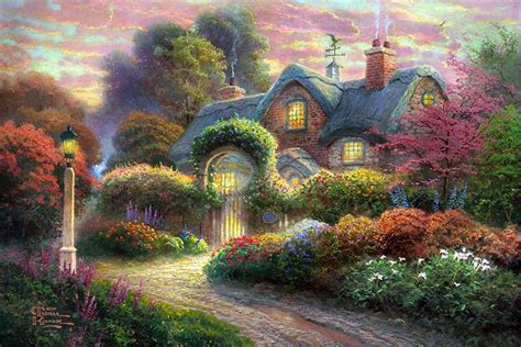 Rosebud Cottage 2011 Thomas Kinkade