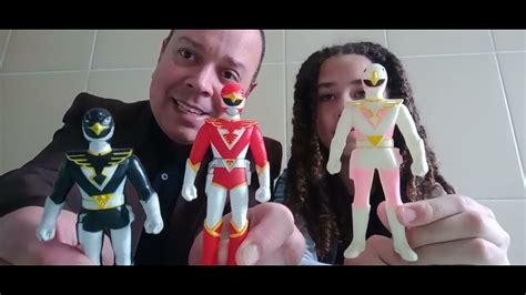 Jetman Mostrando Meu Boneco Black Condor Red Hawk E White Swan Jetman