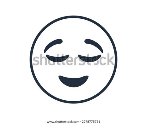 Chill Emoji Face Vector Illustration Relaxation Stock Vector (Royalty ...