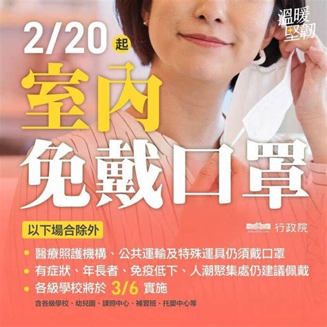 2 20起僅2類室內場所強制戴口罩 陳建仁：人潮密集處仍應戴上 生活 自由時報電子報