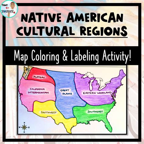 Native American Cultural Regions Map Activity- Label & Color Indigenous ...