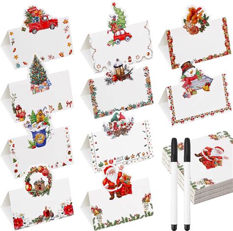 Amazon Tenceur Pcs Christmas Place Cards For Table Setting