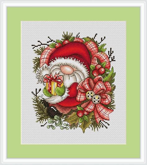 Christmas Gnome With A Gift Cross Stitch Pattern Code KPX 212