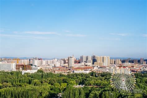 Cenário de roda gigante em qingcheng park hohhot mongólia interior