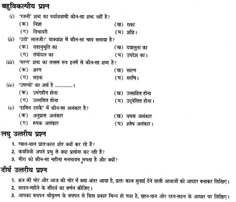 NCERT Solutions for Class 7 Hindi Chapter 16 भर और बरख Chapter 16