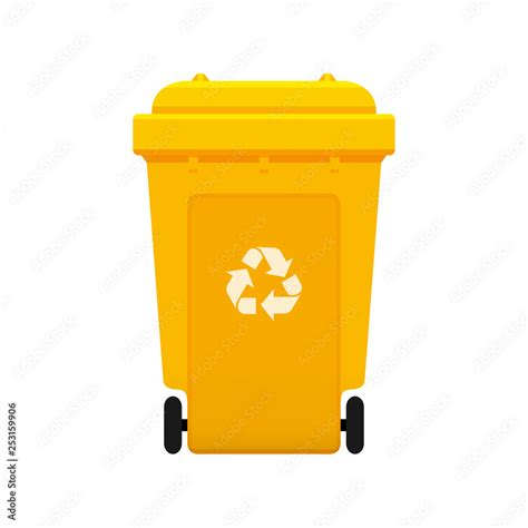 Yellow Recycle Bin