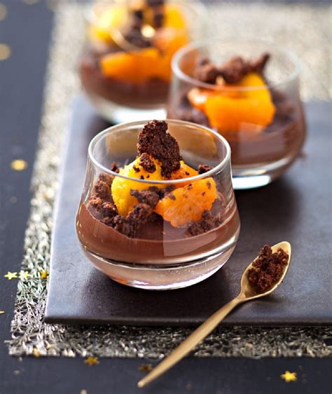 Recette Verrines Chocolat Mandarine Et Crumble Marie Claire