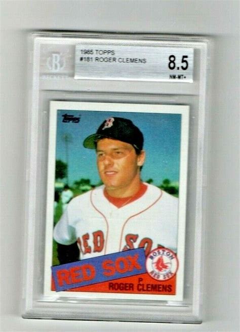 Topps Roger Clemens Rookie Card Rc Beckett Nm Mt Boston