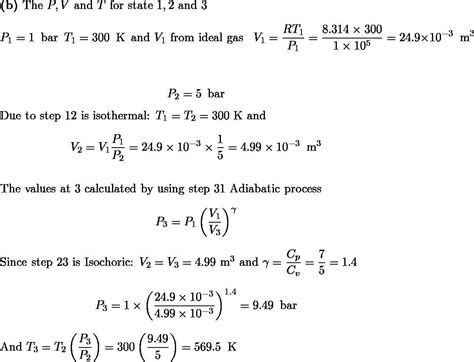 An Ideal Gas Initially At K And Bar Undergoes A Three Step