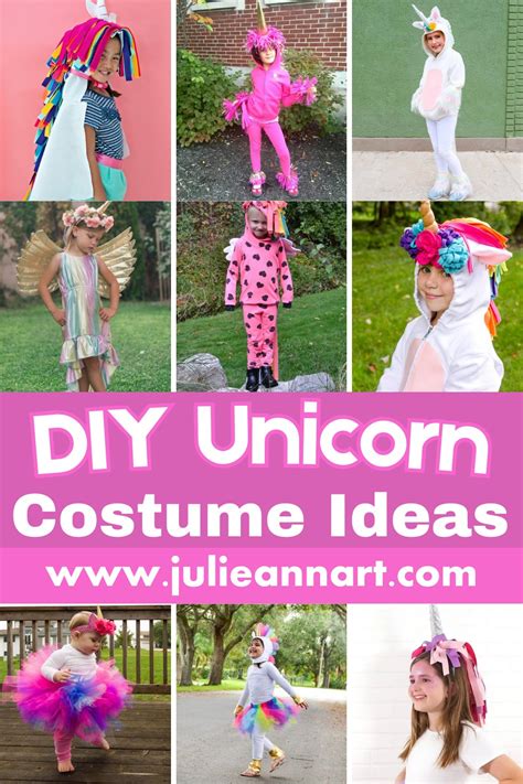 diy unicorn costume ideas  dress   magic horn julie ann art