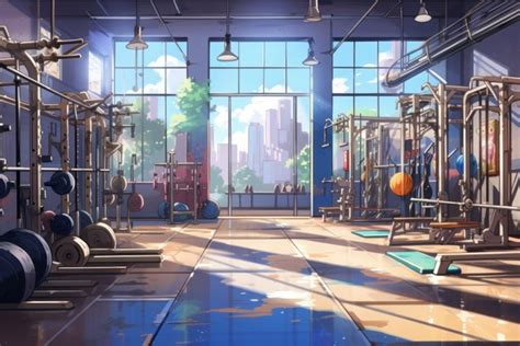 Gym morning anime visual novel game. Generate Ai (3608476)