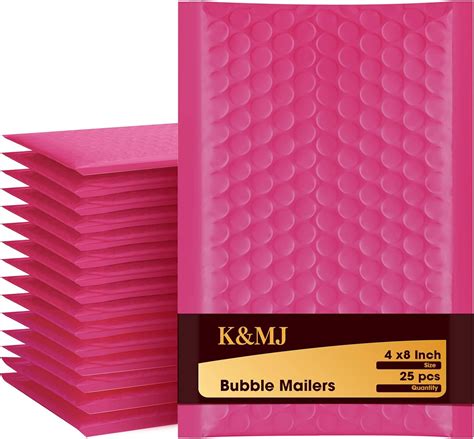 Amazon K MJ 4x8 Bubble Mailer 25 Pc Hot Pink Bubble Mailers For