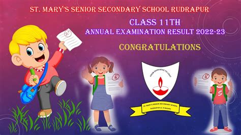 Annual Exam Result Day For Class 11th 2023 St Marys School Rudrapur