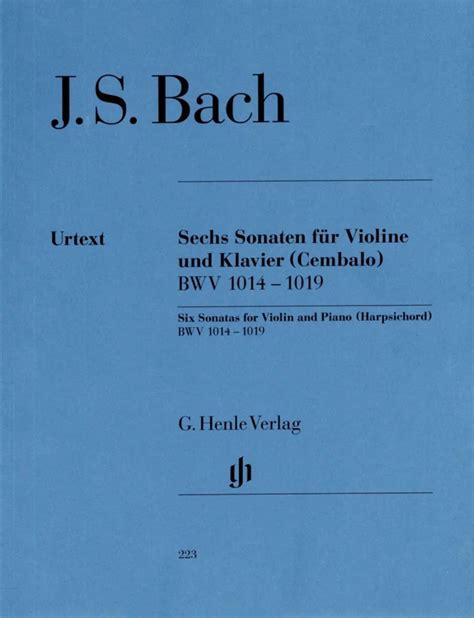 Sechs Sonaten F R Violine Und Klavier Cembalo Bwv Von