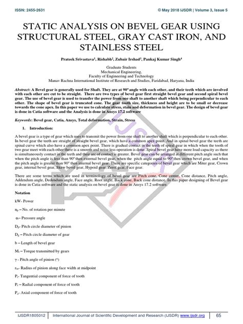 Bevel Gear Design | PDF | Gear | Deformation (Engineering)