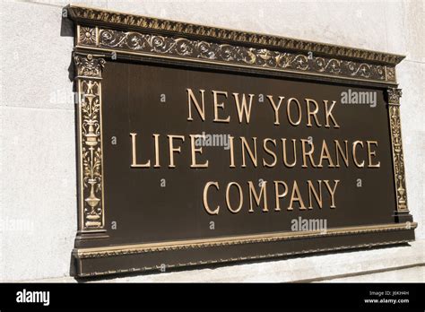 New York Life Insurance Company Sign Nyc Usa Stock Photo Alamy