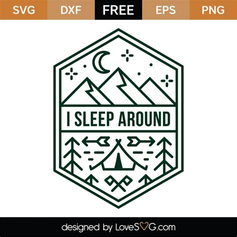 Free I Sleep Around SVG Cut File Lovesvg