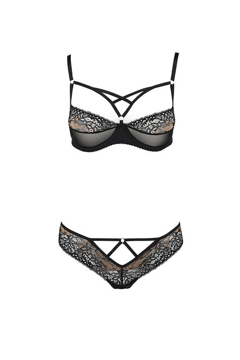 Nocna Komplet Biustonosz Stringi Casmir Divine Bikini Black Sklep Kontri Pl