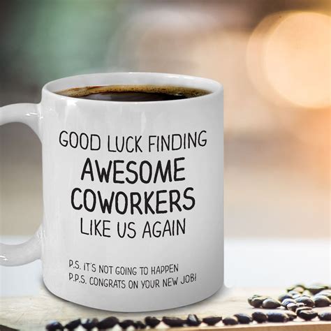 Coworker Farewell Mug Good Luck Office Gag T For Colleague New Job