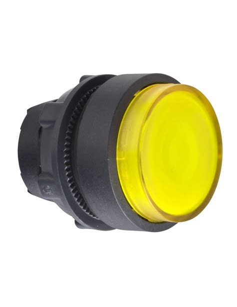 Harmony XB5 tête bouton poussoir lumineux DEL diam 22 dépassant jaune