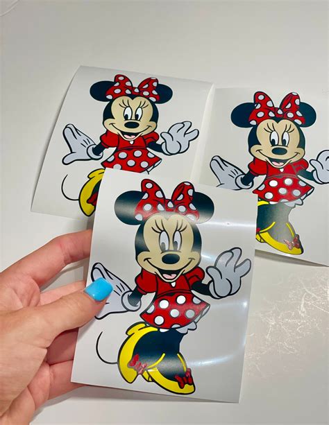 Minnie Mouse Vinyl Decal Sticker Available In Many Colours Etsy