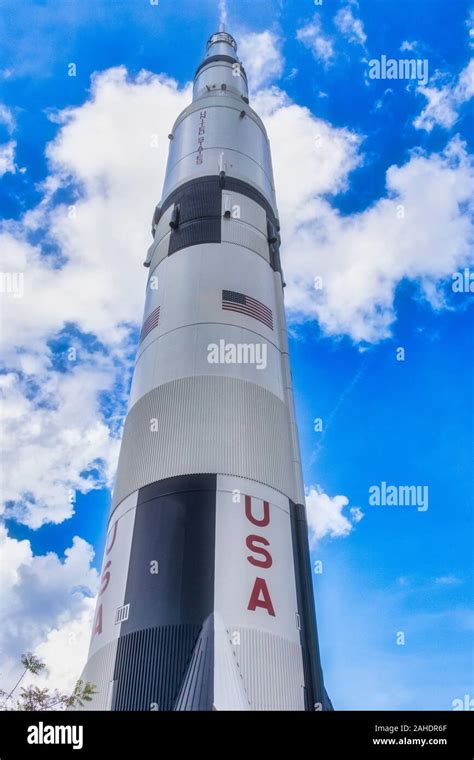 Saturn V Rocket At US Space And Rocket Center And Museum In Huntsville