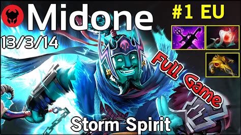 Midone [secret] Plays Storm Spirit Dota 2 Full Game 7 21 Youtube