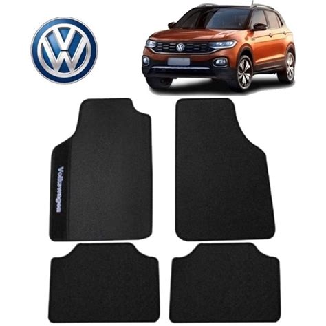 Tapete vw T Cross Universal Preto Bordado em Promoção na Americanas