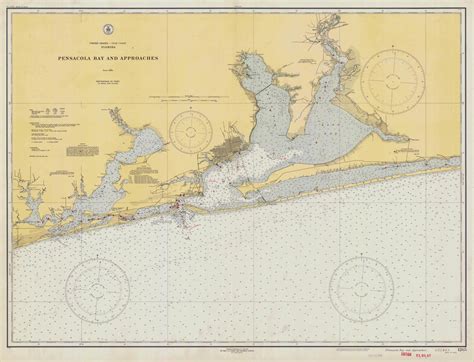 Pensacola Bay Map 1937 – Nautical Chart Prints