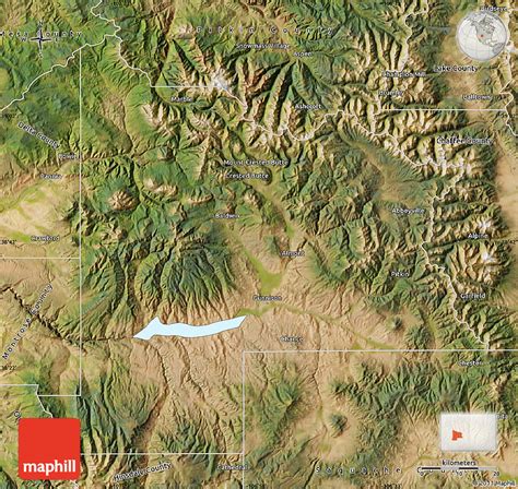 Satellite Map of Gunnison County