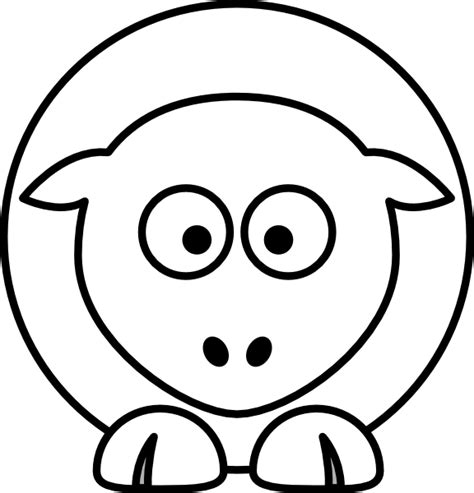 Sheep Cartoon Outline Clip Art At Clker Vector Clip Art Online