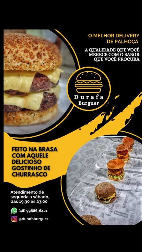 Menu em Durafa Burguer restaurante Palhoça