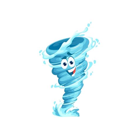 Premium Vector | Cartoon tornado character storm or whirlwind