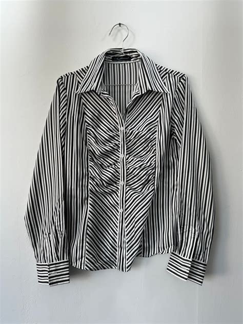 Shirring Stripe Shirt