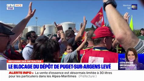 Retraites le blocage du dépôt de Puget sur Argens levé